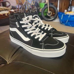 Vans sk8-hi skate sneakers shoes men’s 9.5 9 1/2 black/white new athletic